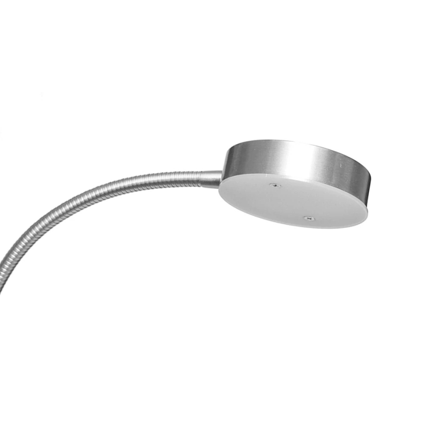 LED prigušiva stojeća lampa NORA LED/25W/230V 2200/3000/4000K + LED/5W 3000K mat hrom + daljinski upravljač