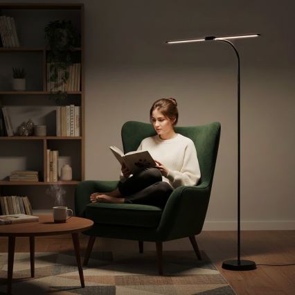 LED prigušiva podna lampa TEILO LED/14W/230V 3000/4000/6000K crna