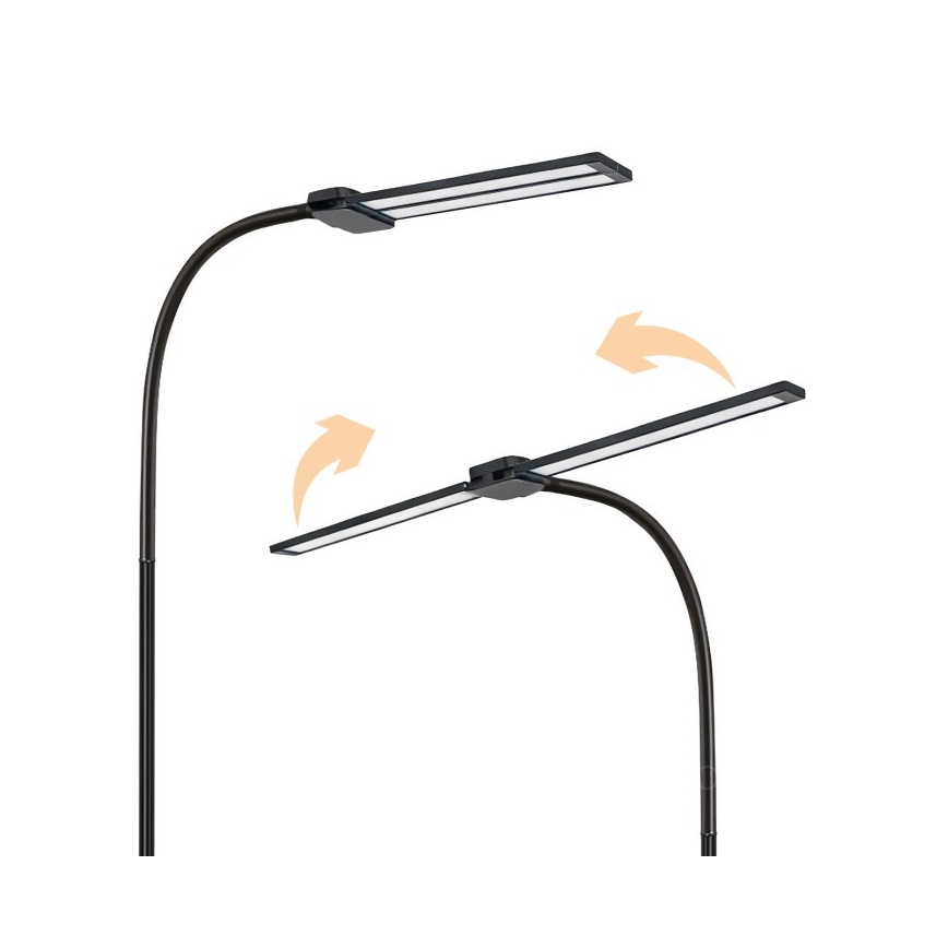 LED prigušiva podna lampa TEILO LED/14W/230V 3000/4000/6000K crna