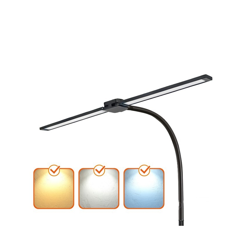 LED prigušiva podna lampa TEILO LED/14W/230V 3000/4000/6000K crna