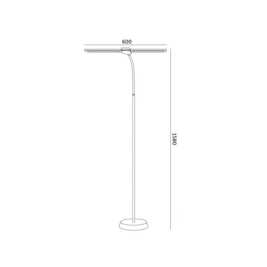 LED prigušiva podna lampa TEILO LED/14W/230V 3000/4000/6000K crna