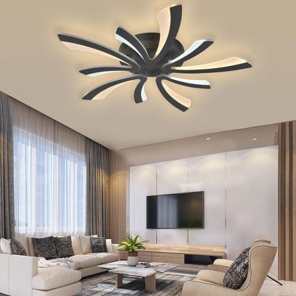 LED prigušiva plafonska lampa za površinsku montažu LED/55W/230V 3000-6500K + daljinski upravljač