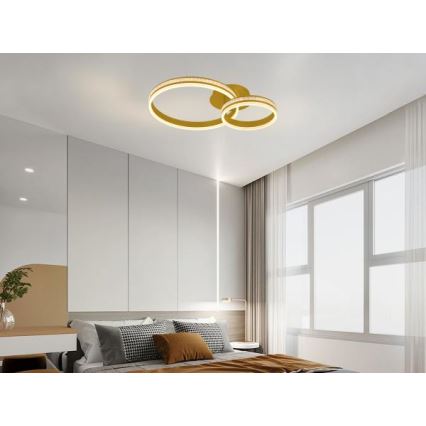 LED prigušiva prislonjen luster LED/110W/230V 3000-6500K + daljinski upravljač