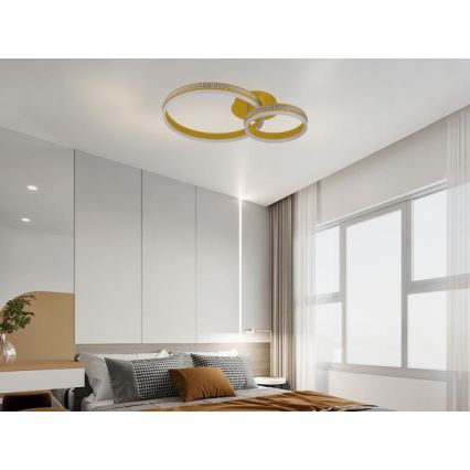 LED prigušiva prislonjen luster LED/110W/230V 3000-6500K + daljinski upravljač
