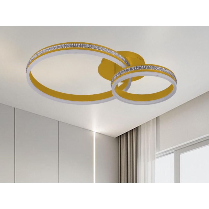 LED prigušiva prislonjen luster LED/110W/230V 3000-6500K + daljinski upravljač