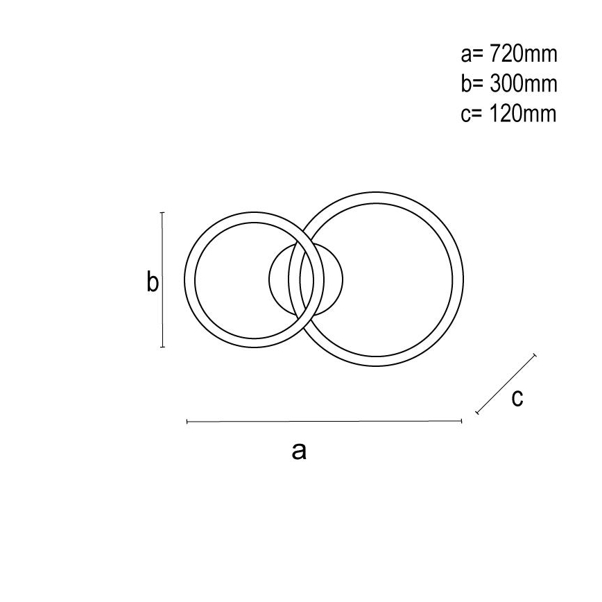 LED prigušiva prislonjen plafonski luster LED/110W/230V 3000-6500K + daljinski upravljač