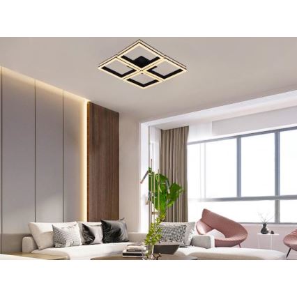 LED prigušiva prislonjen plafonski luster LED/215W/230V 3000-6500K + daljinski upravljač