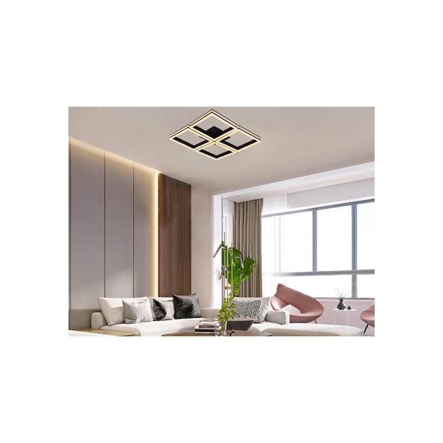 LED prigušiva prislonjen plafonski luster LED/215W/230V 3000-6500K + daljinski upravljač