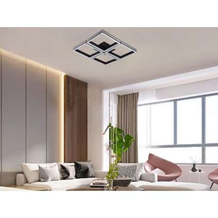 LED prigušiva prislonjen plafonski luster LED/215W/230V 3000-6500K + daljinski upravljač
