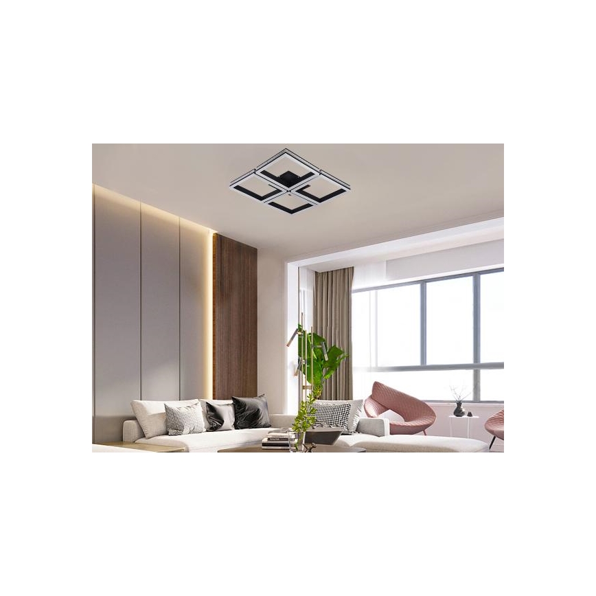 LED prigušiva prislonjen plafonski luster LED/215W/230V 3000-6500K + daljinski upravljač