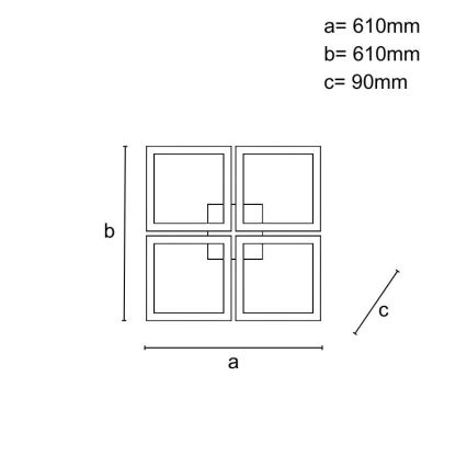 LED prigušiva prislonjen plafonski luster LED/215W/230V 3000-6500K + daljinski upravljač