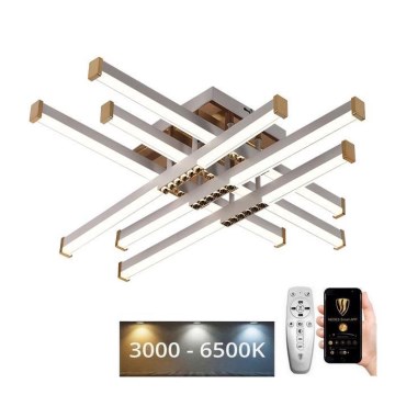 LED prigušiva prislonjen plafonski luster LED/90W/230V 3000-6500K + daljinski upravljač