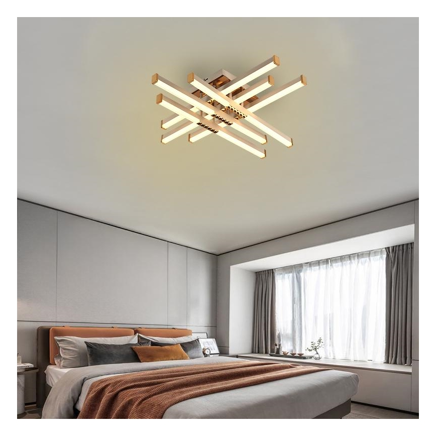 LED prigušiva prislonjen plafonski luster LED/90W/230V 3000-6500K + daljinski upravljač