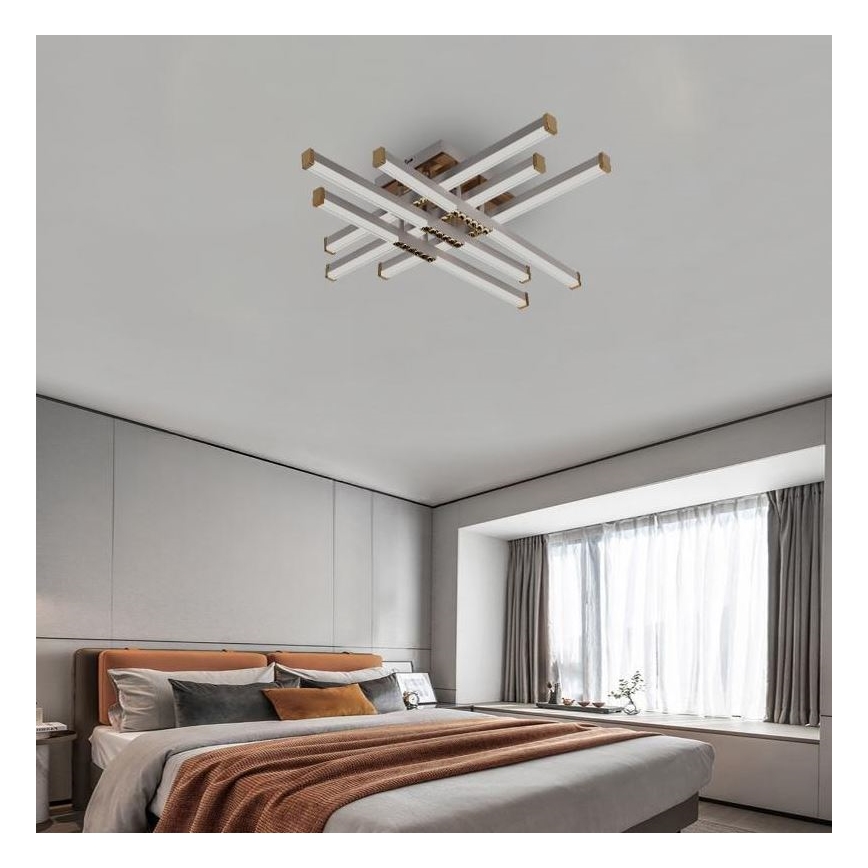 LED prigušiva prislonjen plafonski luster LED/90W/230V 3000-6500K + daljinski upravljač