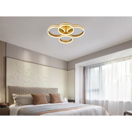 LED prigušiva prislonjena plafonska lampa LED/150W/230V 3000-6500K + daljinski upravljač