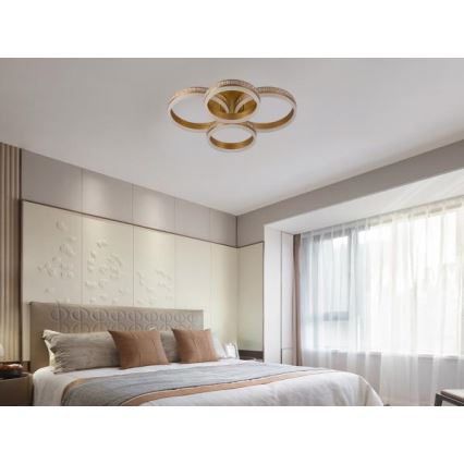 LED prigušiva prislonjena plafonska lampa LED/150W/230V 3000-6500K + daljinski upravljač