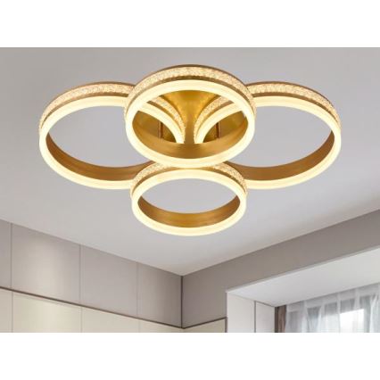 LED prigušiva prislonjena plafonska lampa LED/150W/230V 3000-6500K + daljinski upravljač