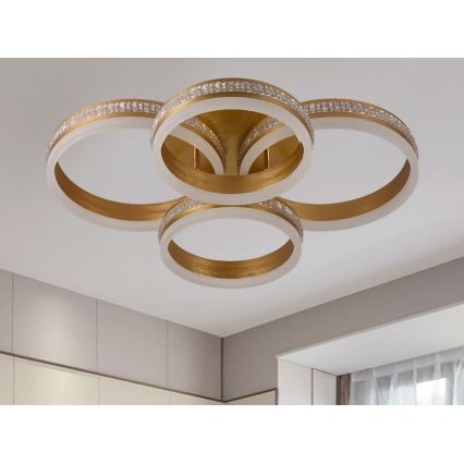 LED prigušiva prislonjena plafonska lampa LED/150W/230V 3000-6500K + daljinski upravljač