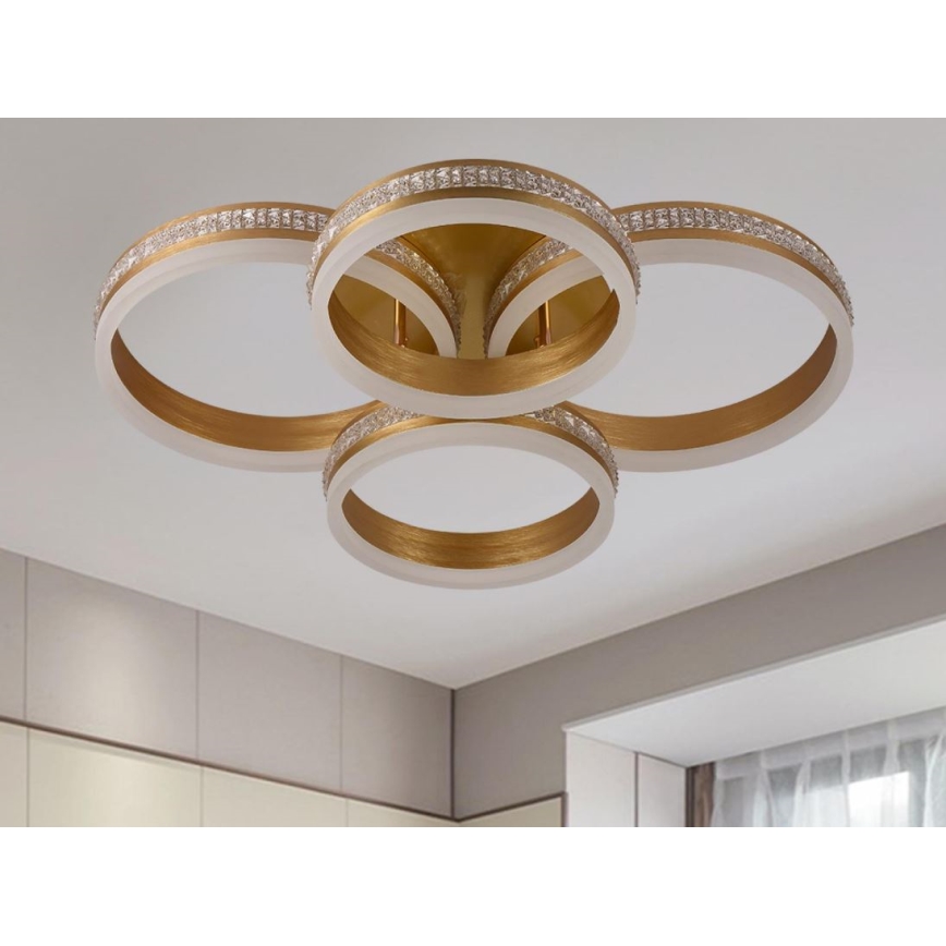 LED prigušiva prislonjena plafonska lampa LED/150W/230V 3000-6500K + daljinski upravljač