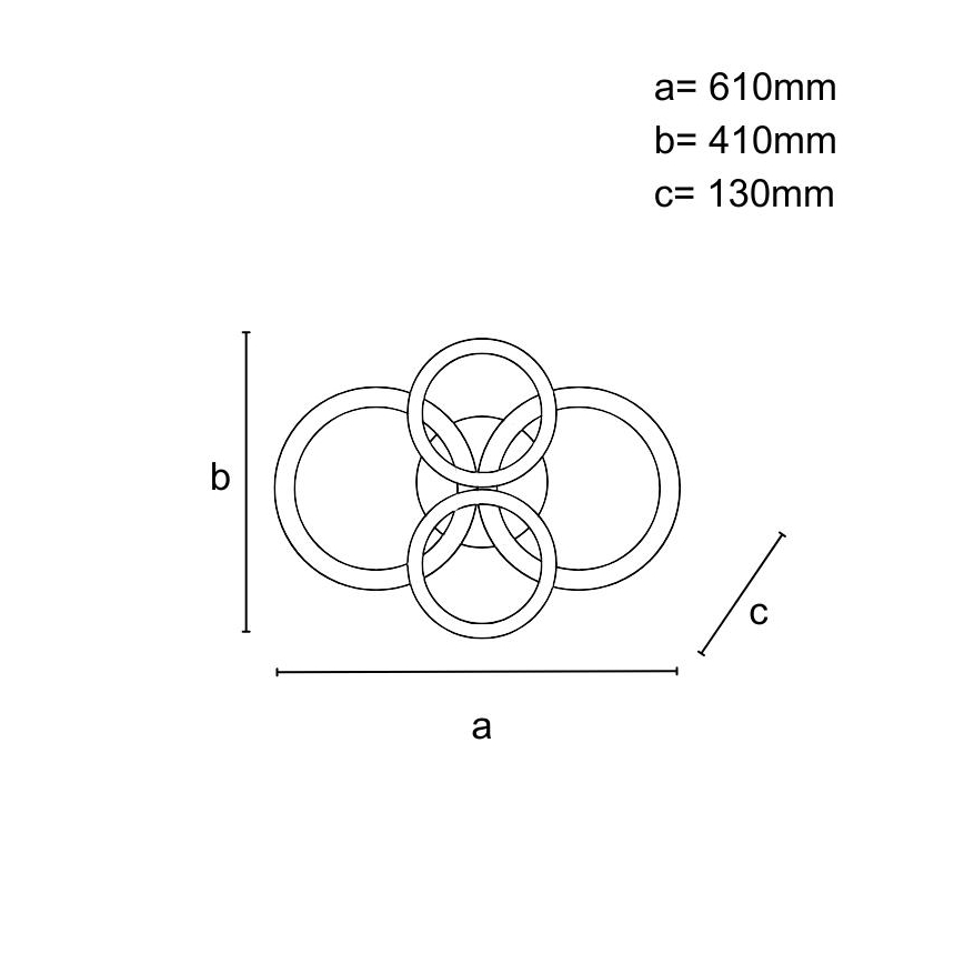 LED prigušiva prislonjena plafonska lampa LED/150W/230V 3000-6500K + daljinski upravljač