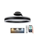 LED prigušiva prislonjena plafonska lampa LED/86W/230V 3000-6500K crna + daljinski upravljač