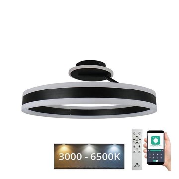 LED prigušiva prislonjena plafonska lampa LED/86W/230V 3000-6500K crna + daljinski upravljač