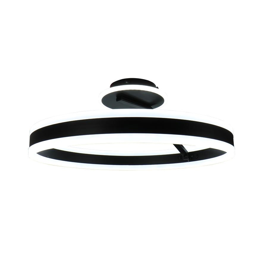 LED prigušiva prislonjena plafonska lampa LED/86W/230V 3000-6500K crna + daljinski upravljač