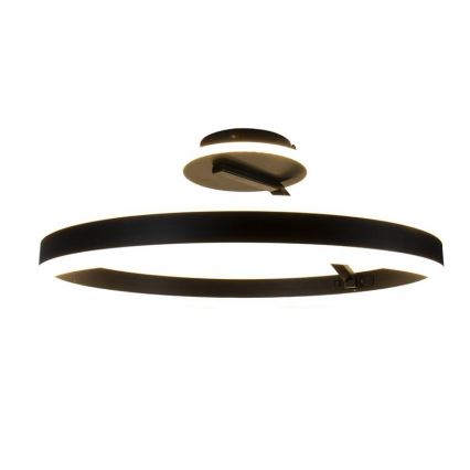 LED prigušiva prislonjena plafonska lampa LED/86W/230V 3000-6500K crna + daljinski upravljač