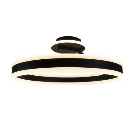 LED prigušiva prislonjena plafonska lampa LED/86W/230V 3000-6500K crna + daljinski upravljač