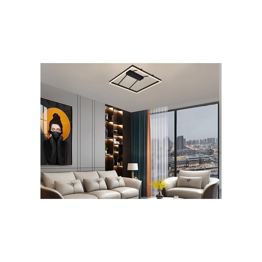 LED prigušiva prislonjena plafonska svetiljka LED/55W/230V 3000-6500K + daljinski upravljač