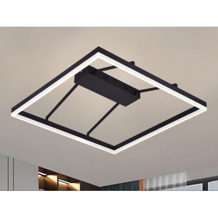 LED prigušiva prislonjena plafonska svetiljka LED/55W/230V 3000-6500K + daljinski upravljač