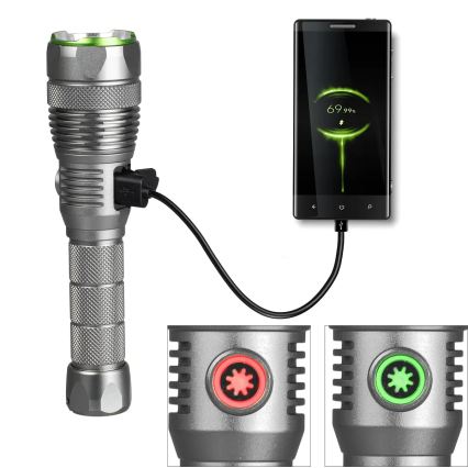 LED prigušiva punjiva baterijska lampa sa funkcijom powerbanke LED/30W/5V IPX7 3000 lm 4000 mAh