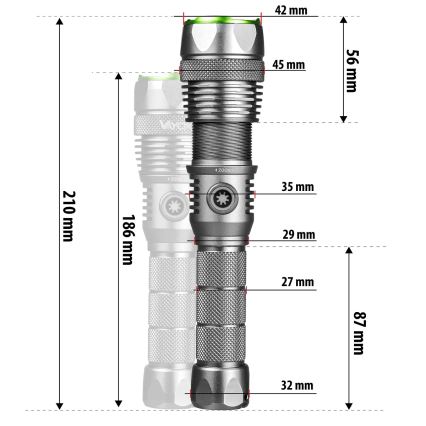LED prigušiva punjiva baterijska lampa sa funkcijom powerbanke LED/30W/5V IPX7 3000 lm 4000 mAh