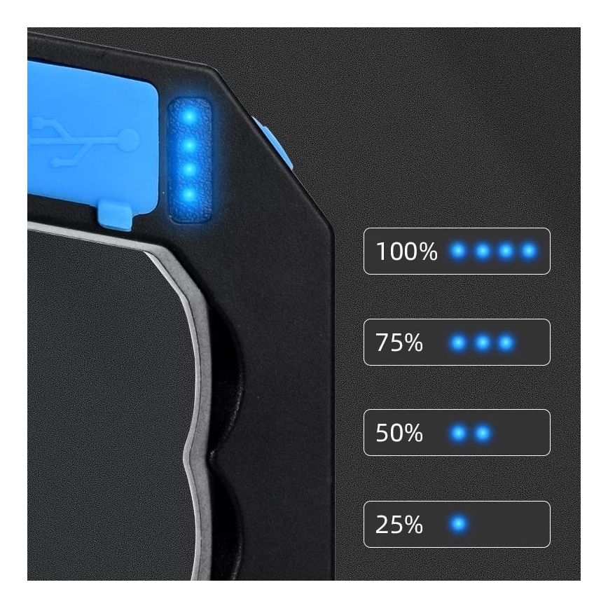 LED prigušiva punjiva baterijska lampa LED/5V IPX4 250 lm 1200 mAh