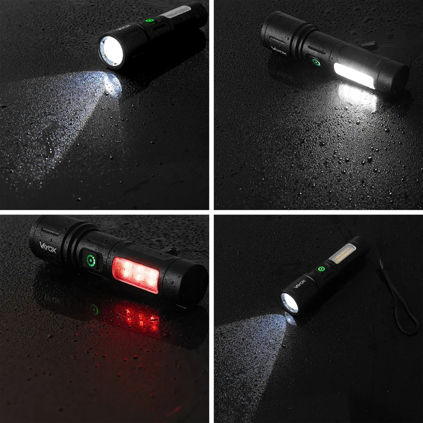 LED prigušiva punjiva lampa sa crvenim svetlom LED/5W/5V IPX4 260 lm 2000 mAh