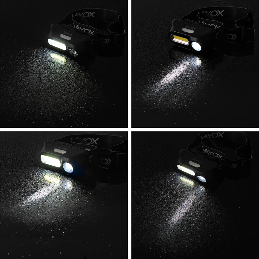 LED prigušiva punjiva čelna lampa 2xLED/5V IPX4 250 lm 2000 mAh