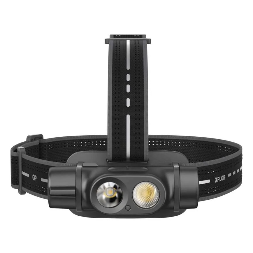LED prigušiva punjiva čelna lampa GP XPLOR PHR19 LED/1x18650/5V IPX8