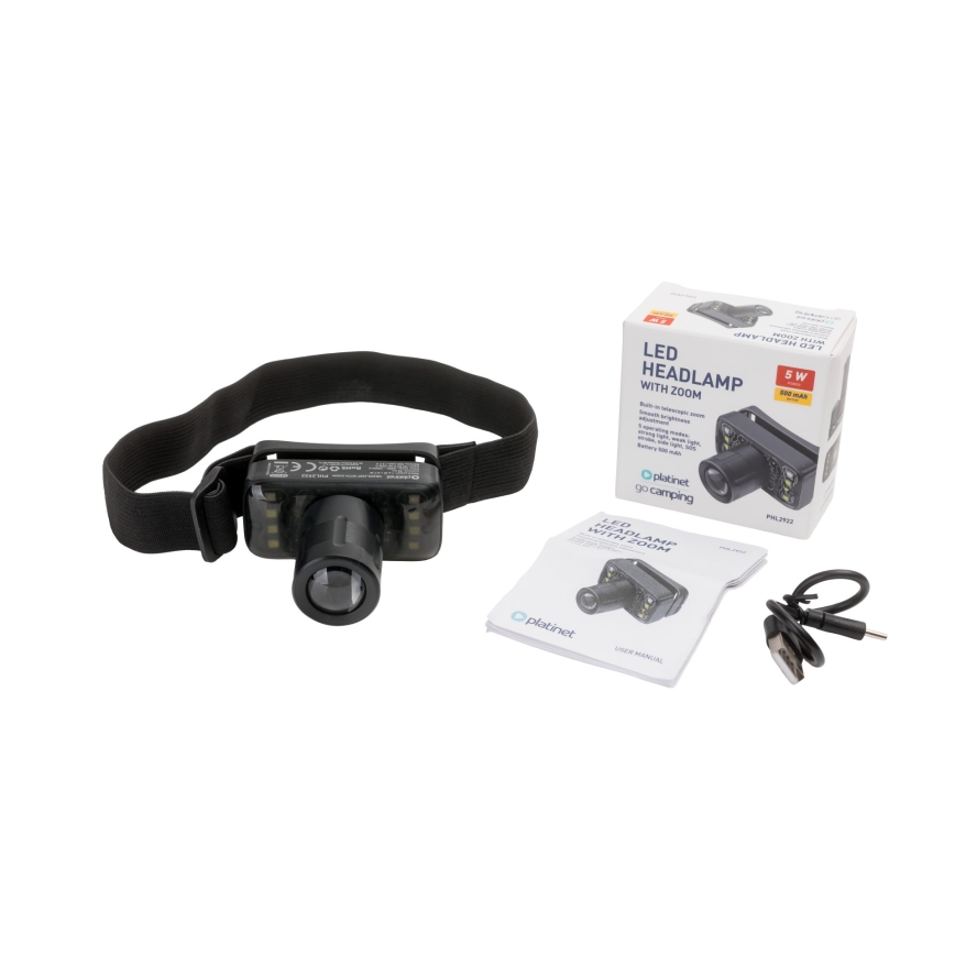 LED prigušiva punjiva čelna lampa LED/2,1W/5V 500 mAh