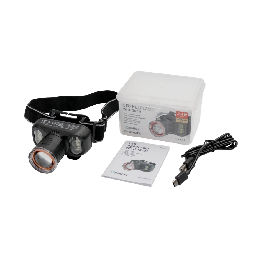 LED prigušiva punjiva čelna lampa LED/3,4W/5V 1500 mAh