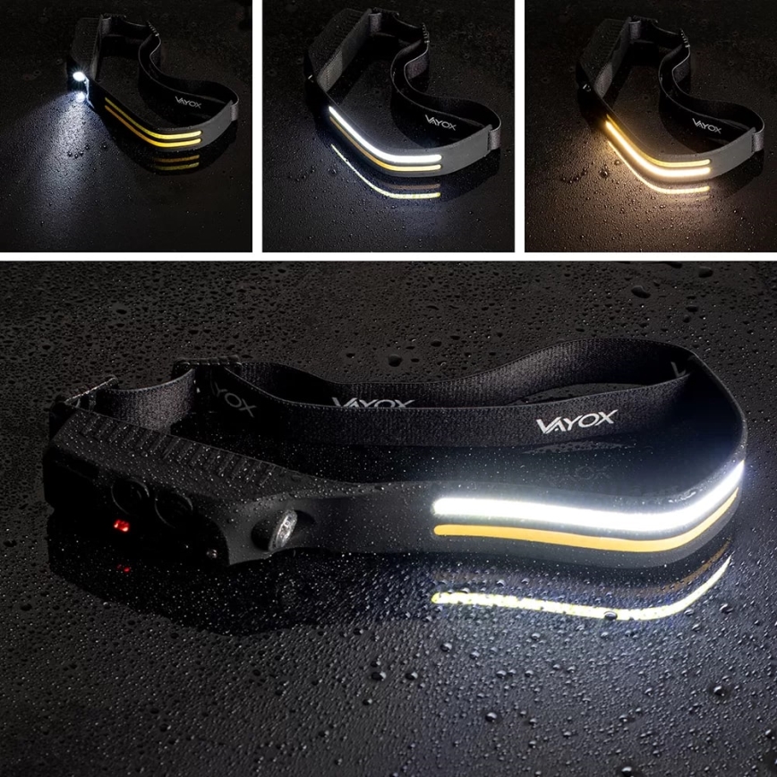 LED prigušiva punjiva čelna lampa sa senzorom 3xLED/5V IP44 300 lm 1200 mAh