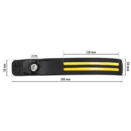 LED prigušiva punjiva čelna lampa sa senzorom 3xLED/5V IP44 300 lm 1200 mAh