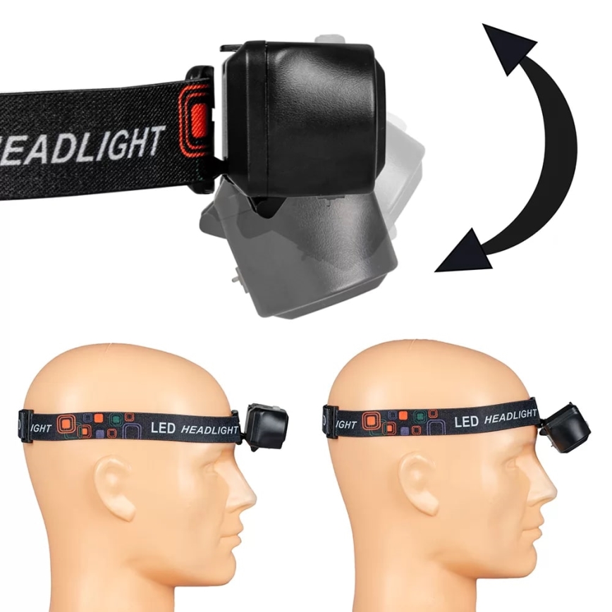 LED prigušiva punjiva čelovka 2xLED/5V IP44 210 lm 2000 mAh