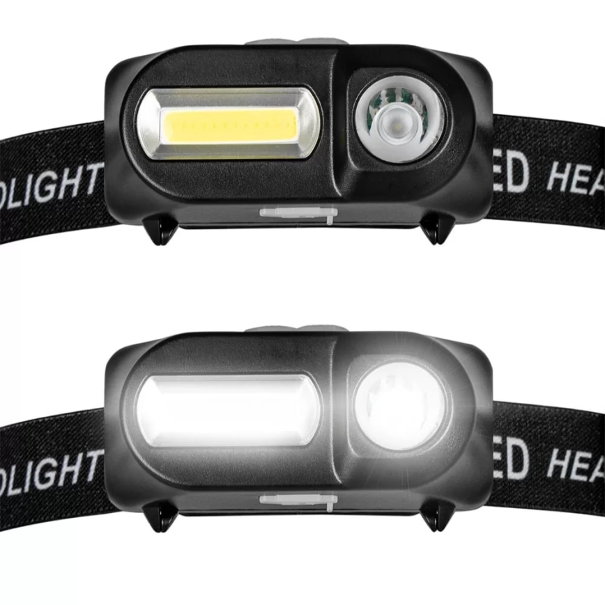 LED prigušiva punjiva čelovka 2xLED/5V IP44 210 lm 2000 mAh