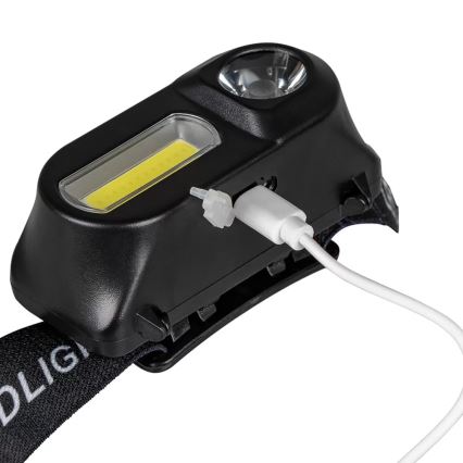 LED prigušiva punjiva čelovka 2xLED/5V IP44 210 lm 2000 mAh