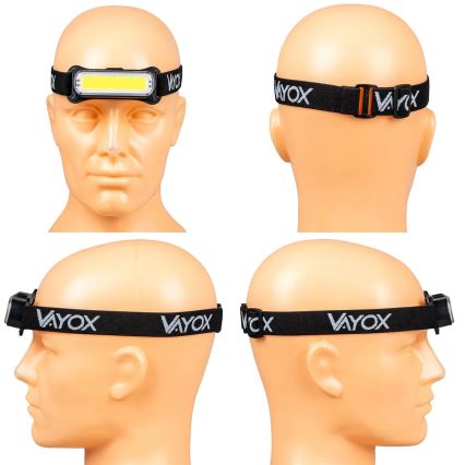 LED prigušiva punjiva čelovka LED/5V IPX4 300 lm 1200 mAh