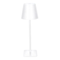 LED prigušiva punjiva dodirna stona lampa LUCCA LED/3,7V 3000/4000/6500K 2000 mAh bela
