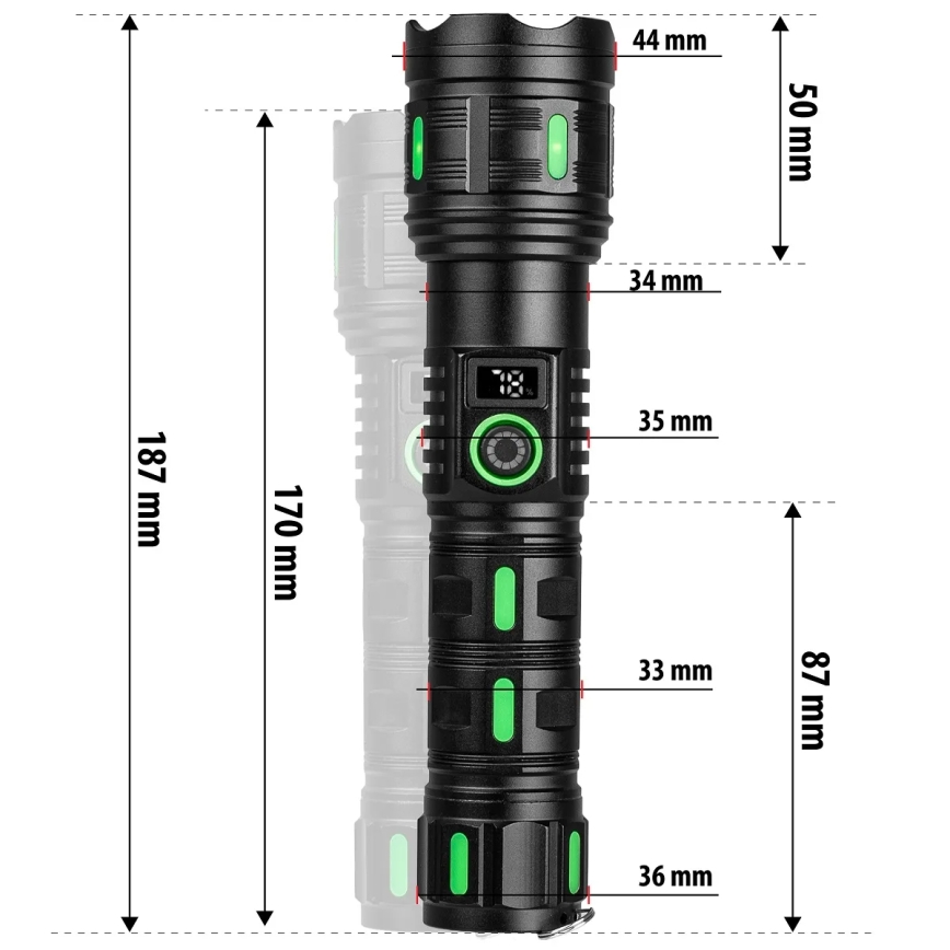 LED prigušiva punjiva lampa sa funkcijom powerbanke LED/20W/5V IP44 1200 lm 5000 mAh