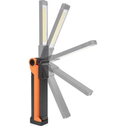 LED prigušiva punjiva radna lampa LED/3W/5V 6500K 2000 mAh narandžasta/crna