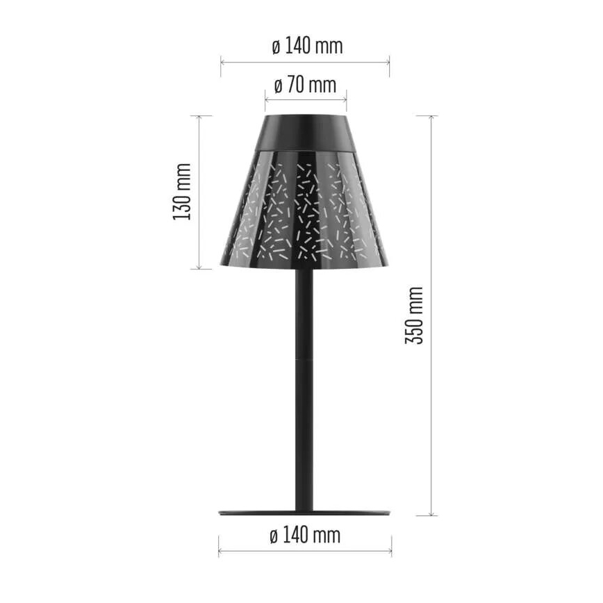 LED prigušiva punjiva spoljašnja stona lampa LED/4,2W/5V 2200mAh IP44
