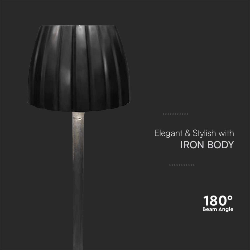 LED prigušiva punjiva dodirna stona lampa LED/2,7W/5V 3000/4000/6000K 1800 mAh crna